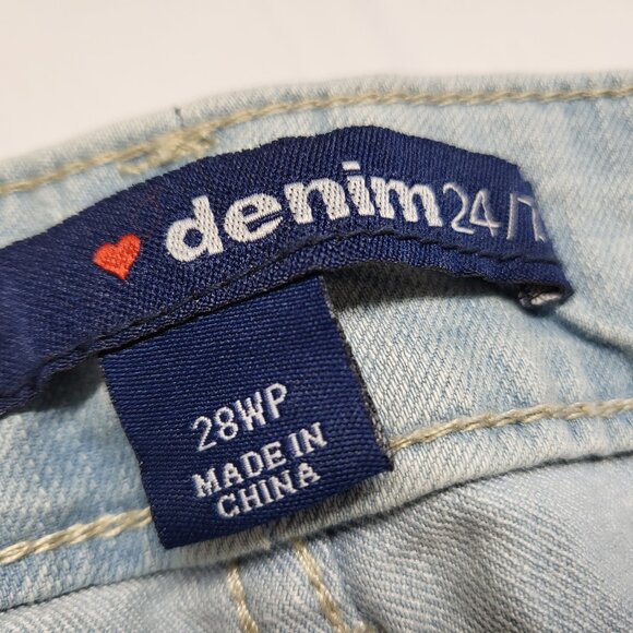 Denim 24/7 Womens Jeans 28WP Stretch High Rise Wide Leg Light Wash - Picture 3 of 16